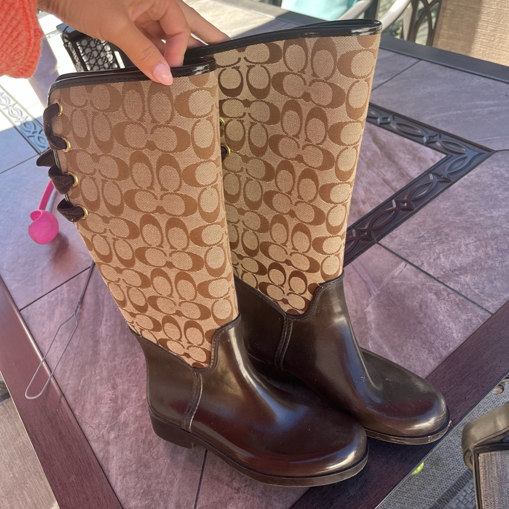 Coach rain boots